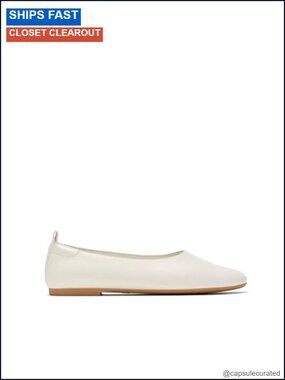 Leather Day Glove Flat Slip-On Shoes with Cushioned Insole